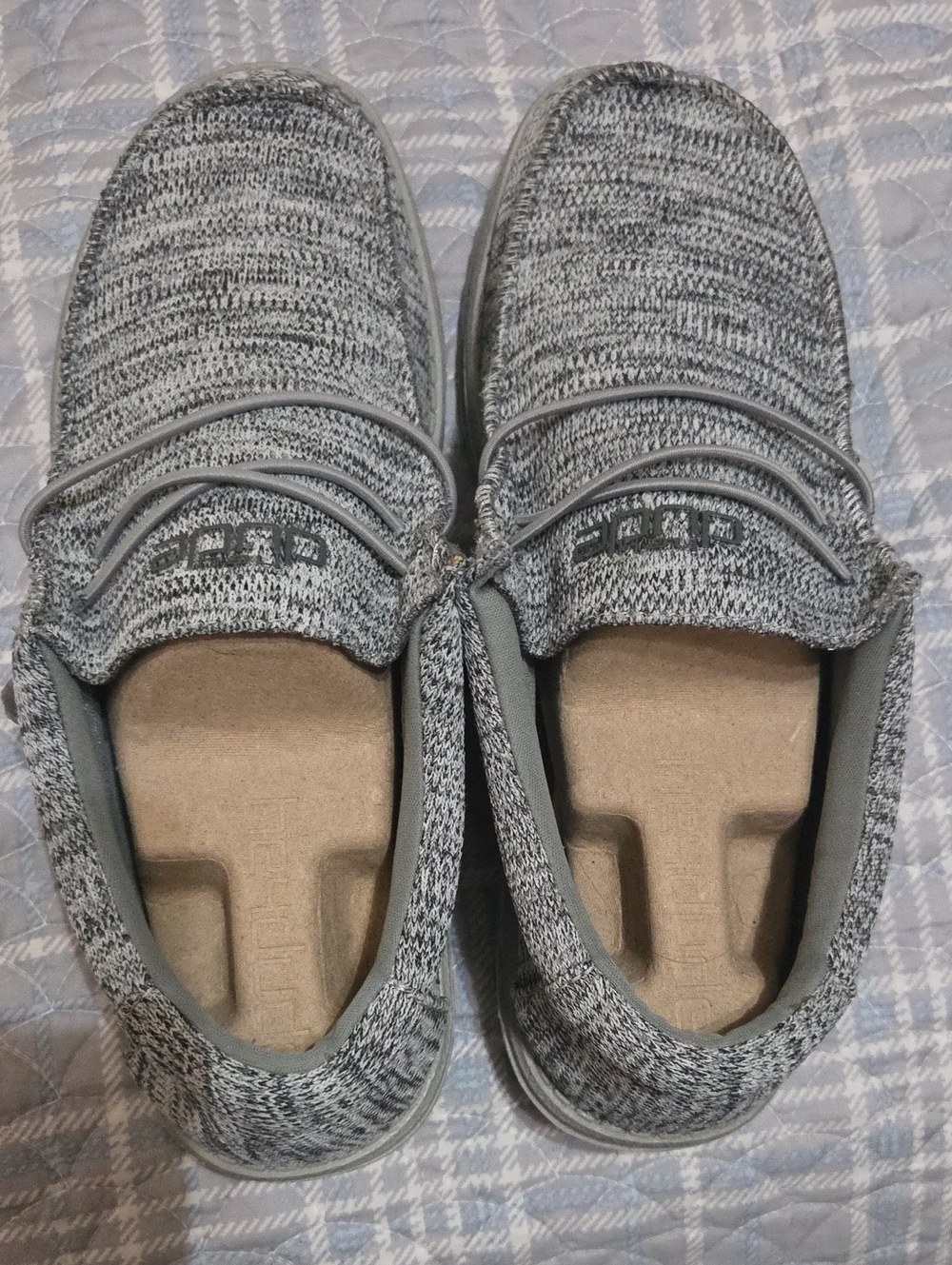 Men's Gray Wally Hey Dudes with Cushioned Insole